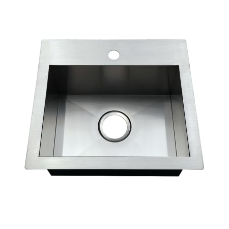 Kingston Brass Uptowne 19" Undermount Single Basin Stainless Steel Kitchen Sink Brushed