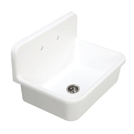 Kingston Brass Arcticstone 30" Drop In Single Basin Kitchen Sink with Backsplash Matte White