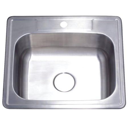 Kingston Brass Studio 25" Drop In Single Basin Stainless Steel Kitchen Sink Brushed Stainless Steel