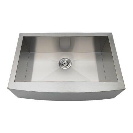 Kingston Brass Uptowne 30" Farmhouse Single Basin Stainless Steel Kitchen Sink with Basket Strainer Brushed