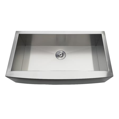 Kingston Brass Uptowne 36" Farmhouse Single Basin Stainless Steel Kitchen Sink with Basket Strainer Brushed