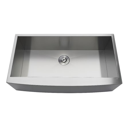 Kingston Brass Uptowne 36" Farmhouse Single Basin Stainless Steel Kitchen Sink with Basket Strainer Brushed