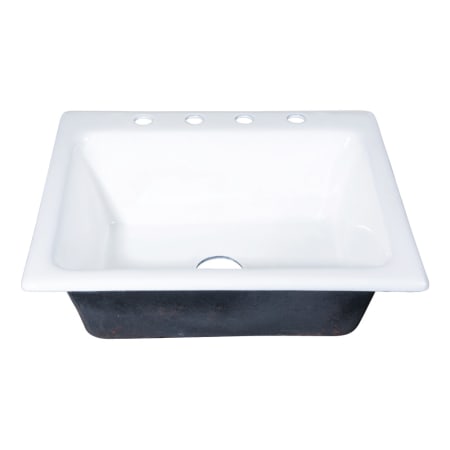 Kingston Brass Towne 25" Drop In Single Basin Cast Iron Kitchen Sink White