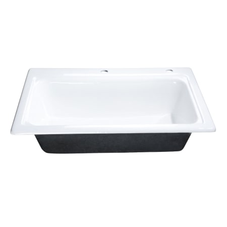 Kingston Brass Towne 33" Drop In Single Basin Cast Iron Kitchen Sink White