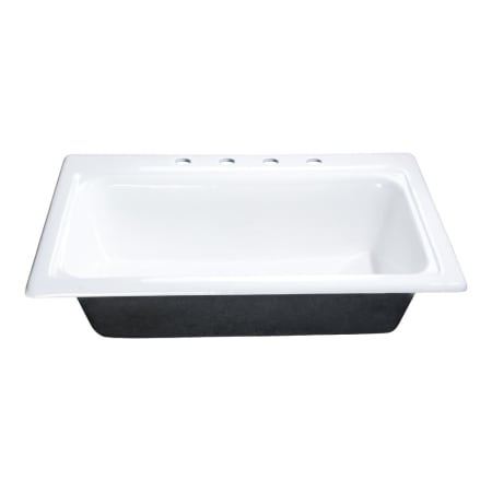 Kingston Brass Towne 33" Undermount Single Basin Cast Iron Kitchen Sink White