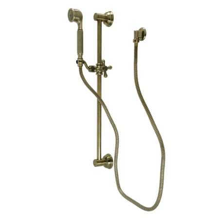 Kingston Brass Made To Match Shower System with Hand Shower, Slide Bar and Hose Antique Brass
