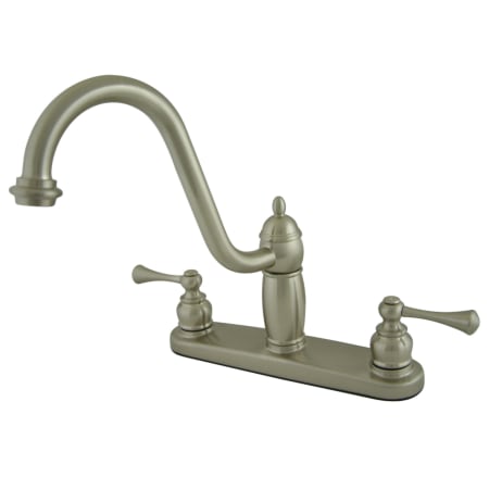 Kingston Brass Heritage 1.8 GPM Standard Kitchen Faucet Brushed Nickel