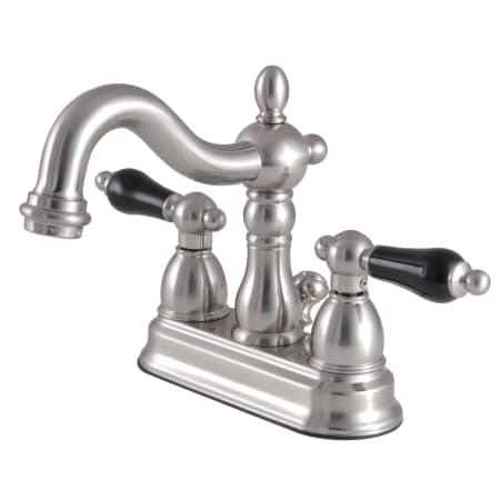 Kingston Brass Duchess 1.2 GPM Centerset Bathroom Faucet with Pop-Up Drain Assembly Brushed Nickel