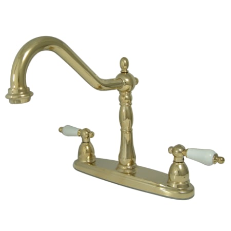 Kingston Brass 1.8 GPM Standard Kitchen Faucet Polished Brass
