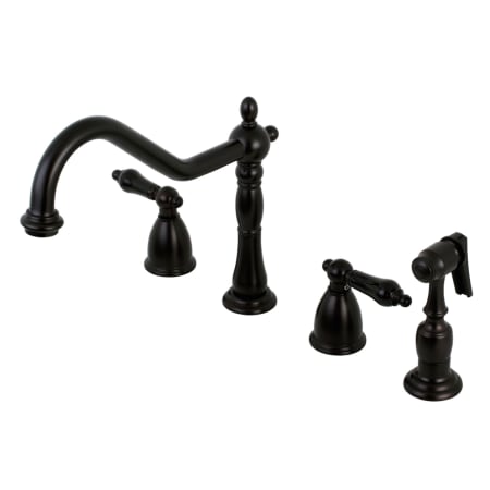 Kingston Brass Duchess 1.8 GPM Widespread Kitchen Faucet - Includes Side Spray Oil Rubbed Bronze