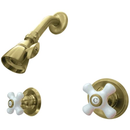 Kingston Brass Victorian Shower Only Trim Package with 1.8 GPM Multi Function Shower Head Brushed Brass