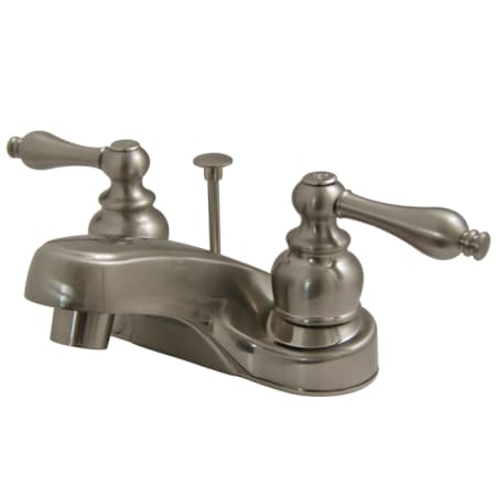 Kingston Brass Magellan 1.2 GPM Centerset Bathroom Faucet with Pop-Up Drain Assembly Brushed Nickel