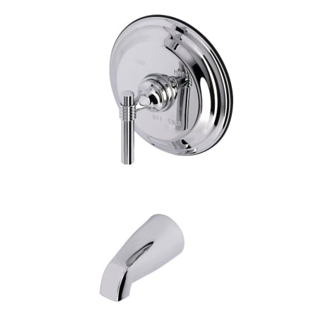 Kingston Brass Wall Mounted Bathtub Faucet Trim Only Polished Chrome