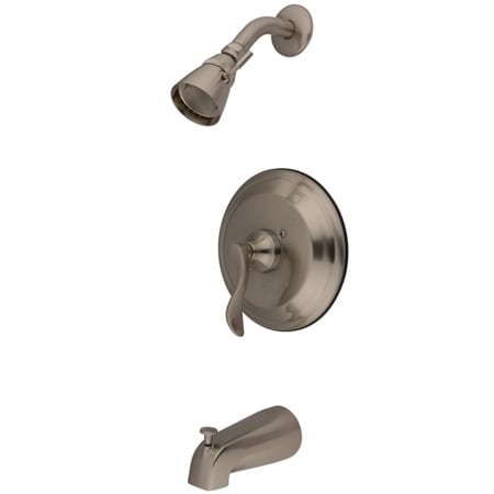 Kingston Brass NuFrench Tub and Shower Trim Package with Shower Head Brushed Nickel