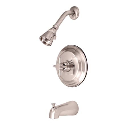 Kingston Brass Concord Tub and Shower Trim Package with 1.8 GPM Multi Function Shower Head Brushed Nickel
