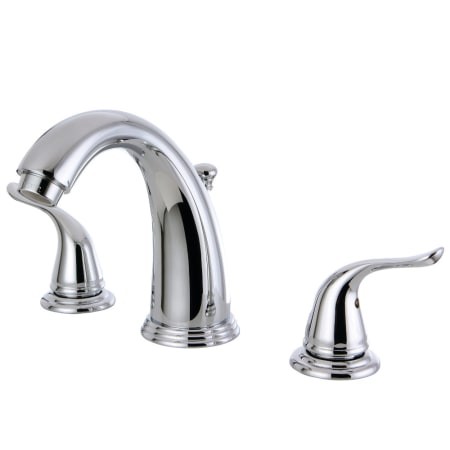 Kingston Brass Yosemite 1.2 GPM Widespread Bathroom Faucet with Pop-Up Drain Assembly Polished Chrome