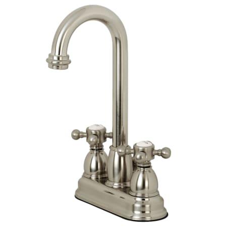Kingston Brass 1.2 GPM Centerset Bathroom Faucet with Pop-Up Drain Assembly Brushed Nickel