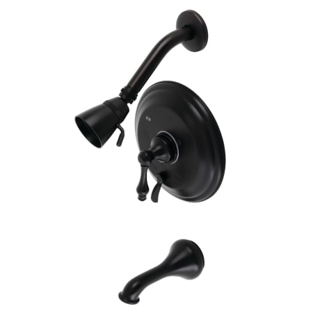 Kingston Brass Restoration Tub and Shower Trim Package with 1.8 GPM Single Function Shower Head Matte Black