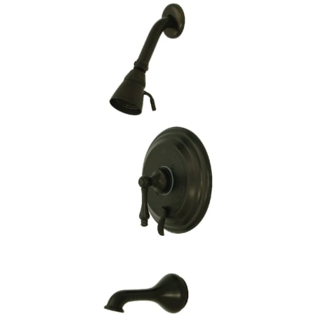 Kingston Brass Pressure Balanced Tub and Shower Trim Only with 1.8 GPM Multi Function Shower Head Oil Rubbed Bronze