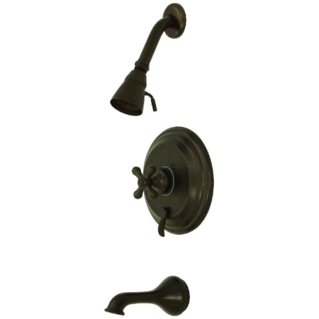 Kingston Brass Tub and Shower Trim Package with 1.8 GPM Multi Function Shower Head Oil Rubbed Bronze