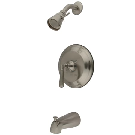 Kingston Brass Tub and Shower Trim Package with 1.8 GPM Multi Function Shower Head Brushed Nickel
