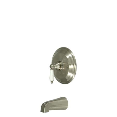 Kingston Brass Vintage Wall Mounted Bathtub Faucet-Only Trim Kit - Includes Rough-In Brushed Nickel