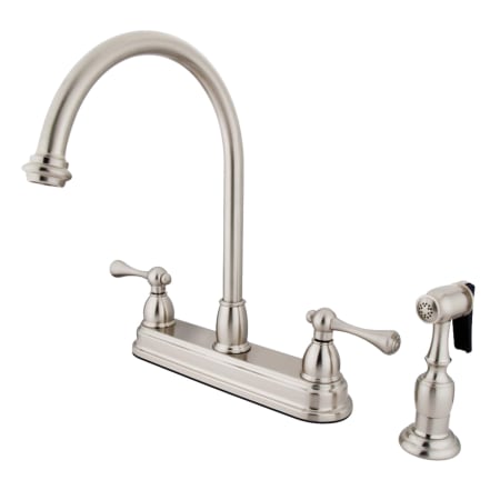 Kingston Brass Vintage 1.8 GPM Standard Kitchen Faucet - Includes Side Spray Brushed Nickel