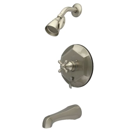 Kingston Brass English Vintage Tub and Shower Trim Package with 1.8 GPM Single Function Shower Head Brushed Nickel