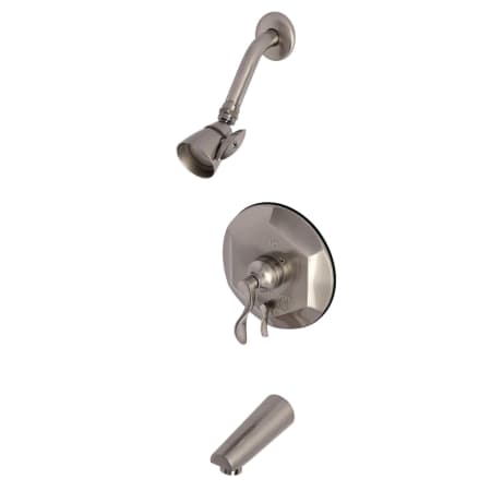 Kingston Brass Tub and Shower Trim Package with 1.8 GPM Single Function Shower Head Brushed Nickel