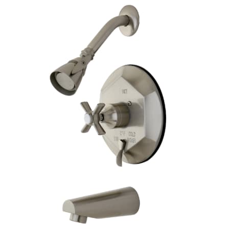 Kingston Brass Millennium Tub and Shower Trim Package with 1.8 GPM Single Function Shower Head Brushed Nickel