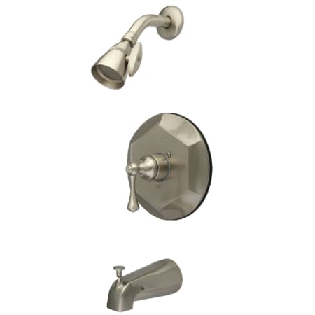 Kingston Brass English Vintage Tub and Shower Trim Package with 1.8 GPM Single Function Shower Head Brushed Nickel