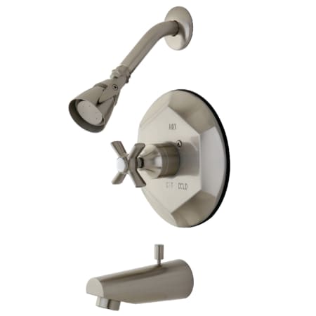 Kingston Brass Millennium Tub and Shower Trim Package with 1.8 GPM Single Function Shower Head Brushed Nickel