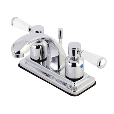 Kingston Brass Paris 1.2 GPM Centerset Bathroom Faucet with Pop-Up Drain Assembly Polished Chrome