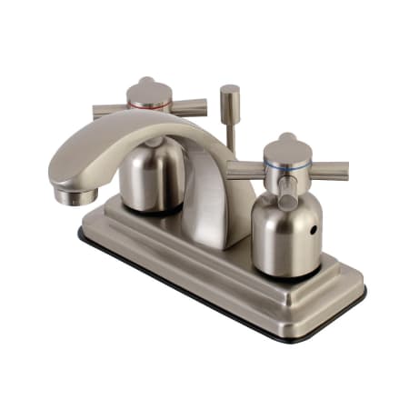 Kingston Brass Concord 1.2 GPM Centerset Bathroom Faucet with Pop-Up Drain Assembly Brushed Nickel