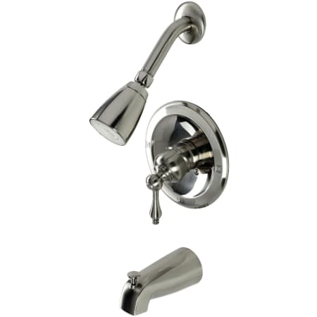 Kingston Brass Tub and Shower Trim Package with 1.8 GPM Single Function Shower Head Brushed Nickel