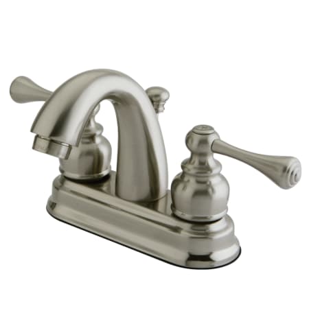 Kingston Brass Vintage 1.2 GPM Centerset Bathroom Faucet with Pop-Up Drain Assembly Brushed Nickel