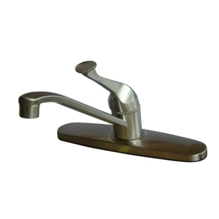 Kingston Brass Chatham 1.8 GPM Single Hole Kitchen Faucet Brushed Nickel