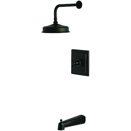 Kingston Brass Revival Tub and Shower Trim Package with 1.8 GPM Single Function Shower Head Matte Black