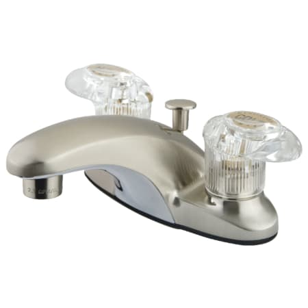 Kingston Brass Legacy 1.2 GPM Centerset Bathroom Faucet with Pop-Up Drain Assembly Brushed Nickel