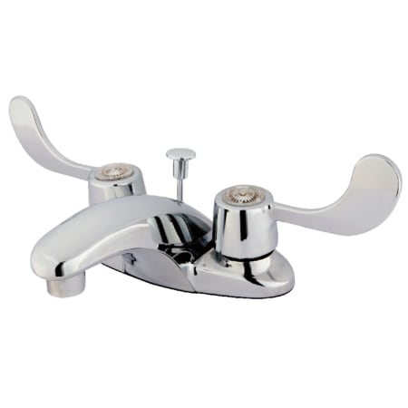 Kingston Brass Magellan 1.2 GPM Centerset Bathroom Faucet with Pop-Up Drain Assembly Polished Chrome