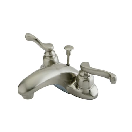 Kingston Brass Magellan 1.2 GPM Centerset Bathroom Faucet with Pop-Up Drain Assembly Brushed Nickel