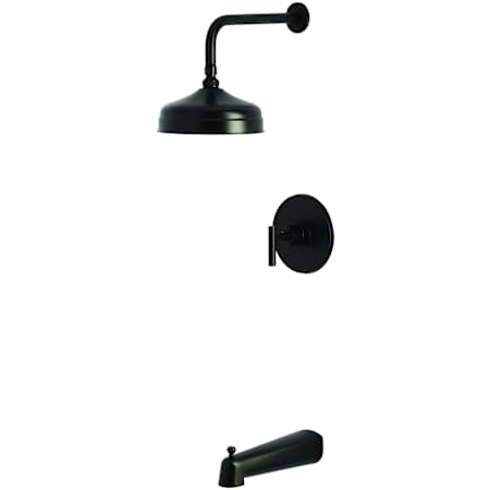 Kingston Brass Manhattan Tub and Shower Trim Package with 1.8 GPM Single Function Shower Head Matte Black