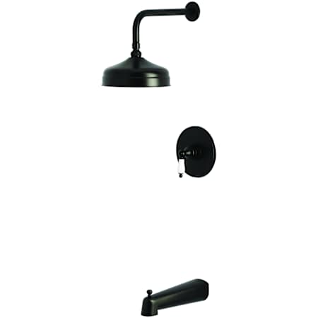 Kingston Brass Kingston Tub and Shower Trim Package with 1.8 GPM Single Function Shower Head Matte Black