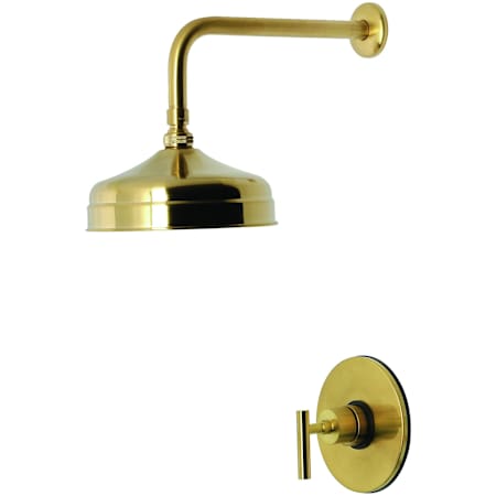 Kingston Brass Manhattan Shower Only Trim Package with 1.8 GPM Single Function Shower Head Brushed Brass