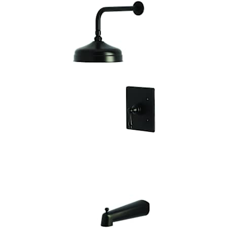 Kingston Brass Restoration Tub and Shower Trim Package with 1.8 GPM Single Function Shower Head Matte Black
