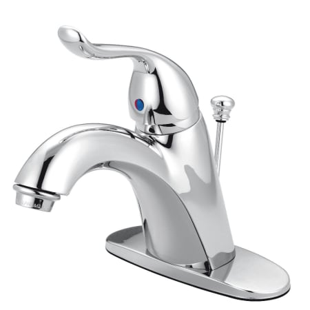Kingston Brass Yosemite 1.2 GPM Single Hole Bathroom Faucet with Pop-Up Drain Assembly Polished Chrome