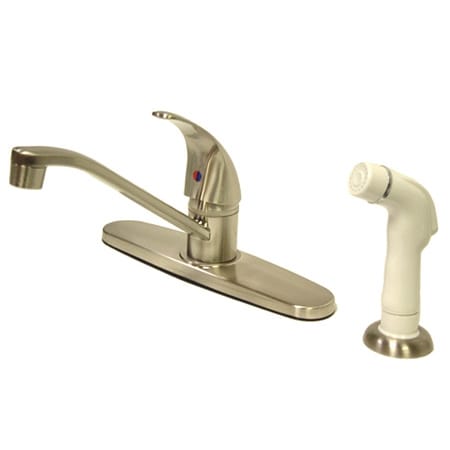 Kingston Brass Legacy 1.8 GPM Standard Kitchen Faucet - Includes Side Spray Brushed Nickel