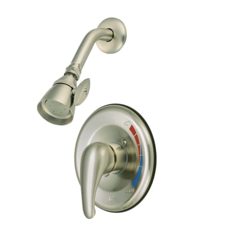 Kingston Brass Pressure Balanced Shower Trim Only with 1.8 GPM Single Function Shower Head Brushed Nickel