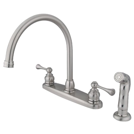 Kingston Brass 1.8 GPM Standard Kitchen Faucet - Includes Side Spray Brushed Nickel