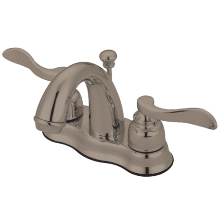 Kingston Brass Nuwave French 1.2 GPM Centerset Bathroom Faucet with Pop-Up Drain Assembly Brushed Nickel